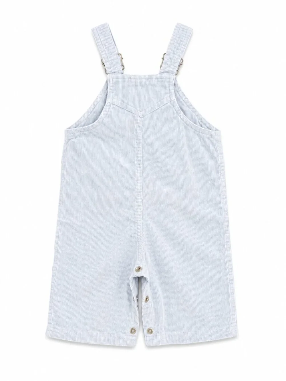 Vintage Izod Lacoste Baby Blue Pinwale Corduroy Overalls 3-6 Months Snap Bottom